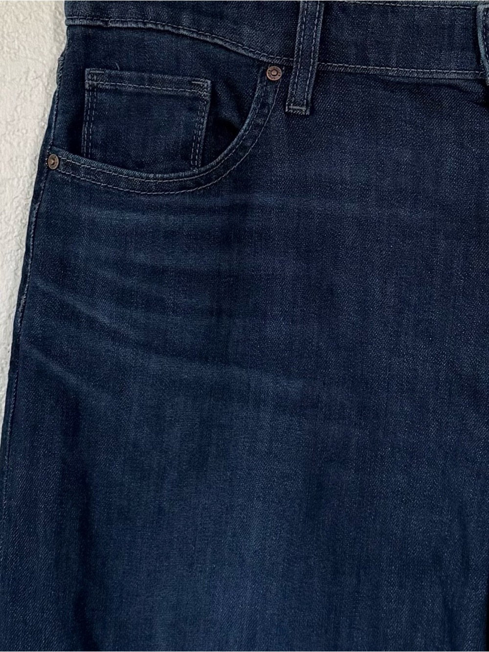 CHICO’S 1.5 Relaxed Boyfriend Jeans Dark Wash Cropped Denim Ariel Sea Indigo 10 - Picture 3 of 11